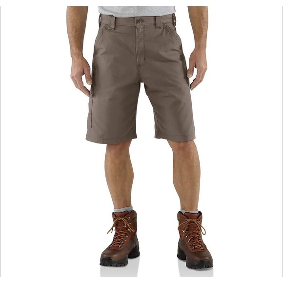 Carhartt Loose Fit Shorts Men’s 48R Light Brown Canvas Utility Work NWT - Picture 1 of 10